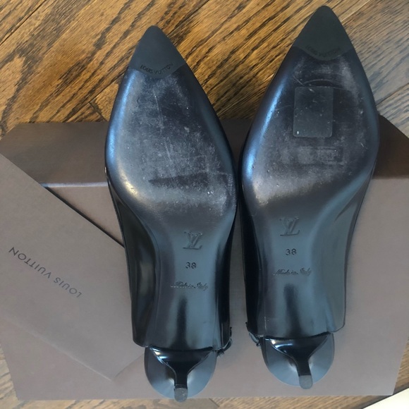 LOUIS VUITTON Leather Monogram Flower Slingback - Picture 2 of 8